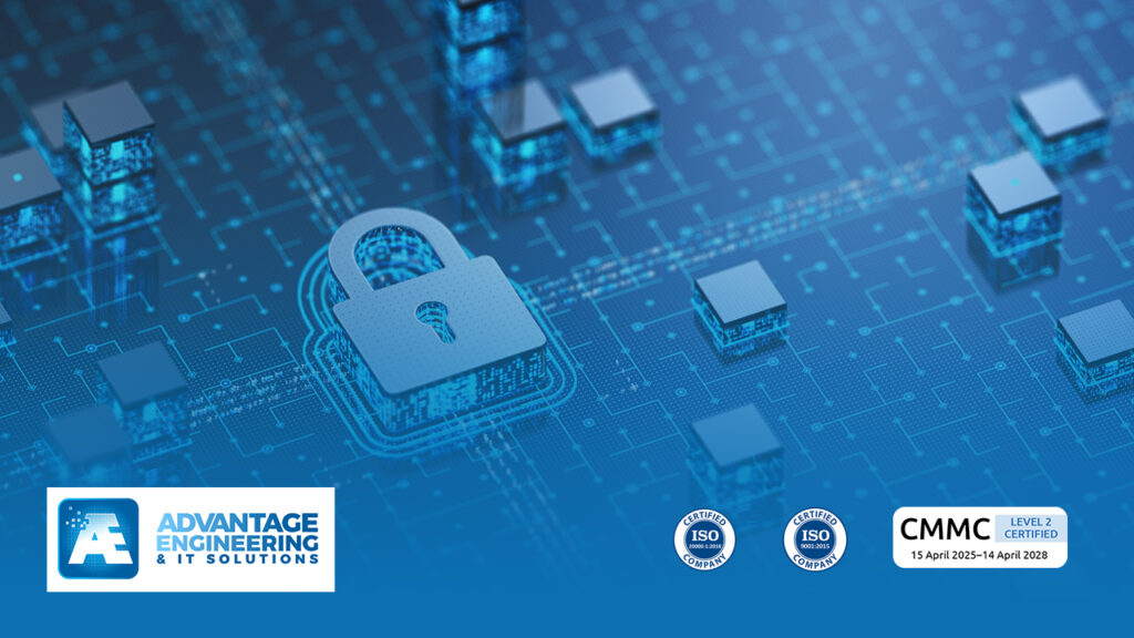 Blue lock on circuit board abstract background