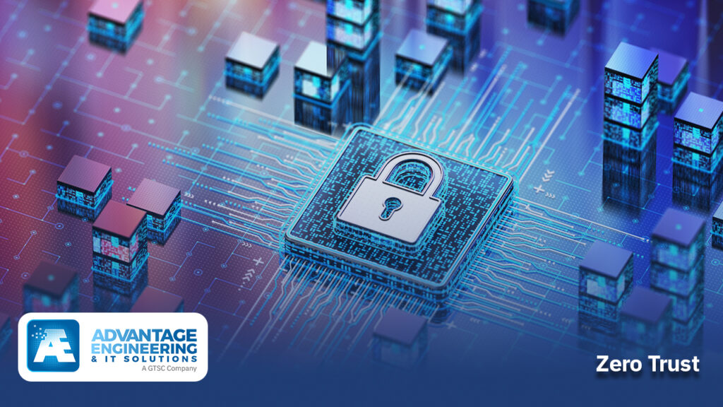 Blue lock on circuit board abstract background