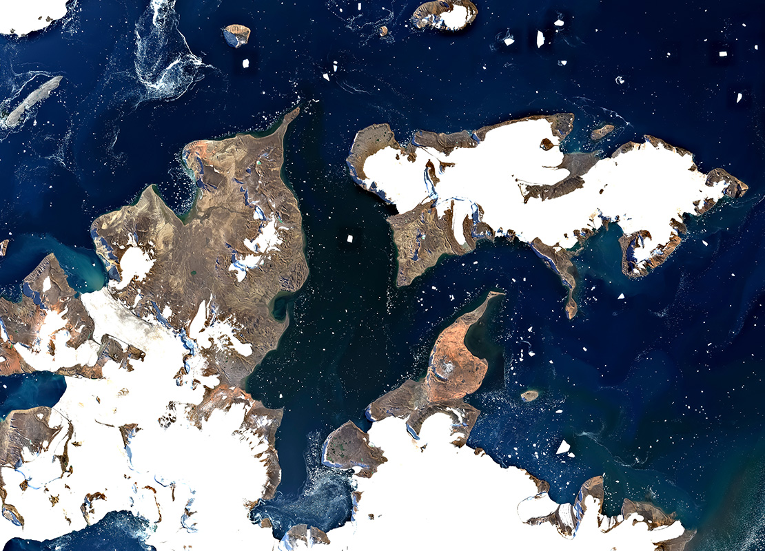 Antarctica in a satellite image