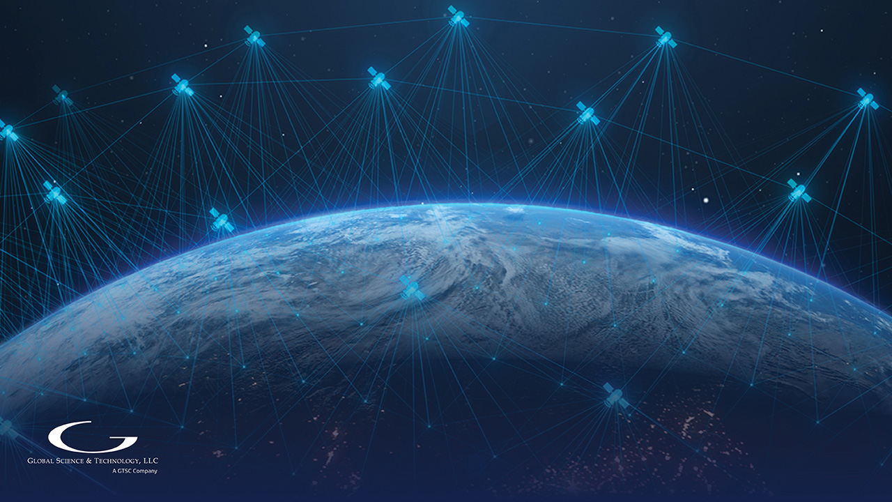 Satellites over the earth